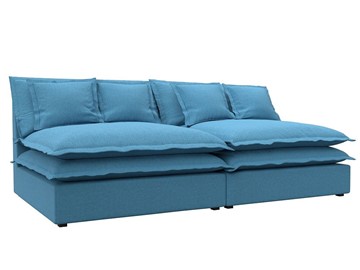Прямой диван Лига-040, Амур голубой (рогожка) в Артеме
