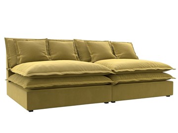 Прямой диван Лига-040, Желтый (микровельвет) в Артеме