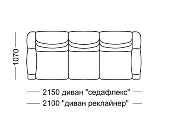 Прямой диван Мишель Элита 50 М, седафлекс во Владивостоке - предосмотр 7