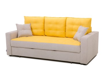 Прямой диван Аврора Рио 3 с двумя декоративными подушками в Артеме