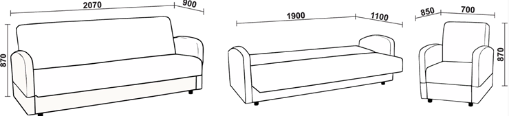 Прямой диван Нео 2 М БД во Владивостоке - изображение 9