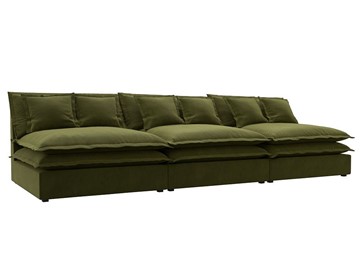 Прямой диван Лига-040 Лонг, Зеленый (Микровельвет) в Находке