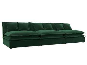 Прямой диван Лига-040 Лонг, Зеленый (Велюр) в Артеме