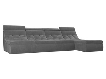 Модульный угловой диван Холидей люкс, Серый (велюр) в Артеме