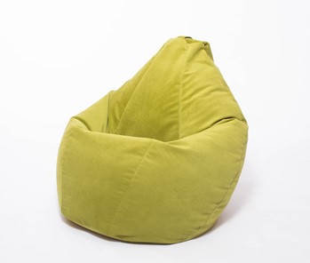 Кресло-мешок Груша малое, велюр однотон, травянное в Артеме