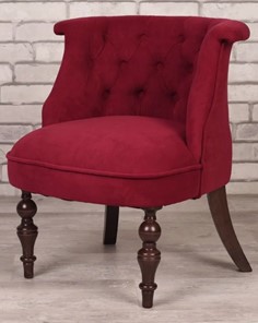 Кресло Элевуд Бархат (бордовый/темно-коричневый) в Артеме