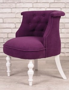 Кресло Элевуд Бархат (фиолетовый/белый) в Артеме