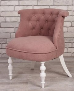 Кресло Элевуд Бархат (розовый/белый) в Артеме