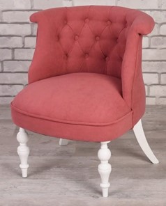 Кресло Элевуд Бархат (ярко-розовый/белый) в Артеме