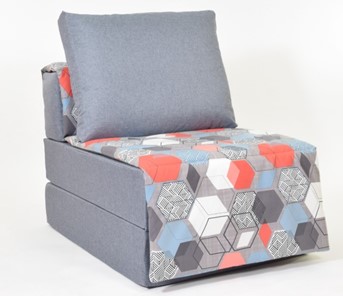 Бескаркасное кресло-кровать КлассМебель Харви, серый - геометрия во Владивостоке