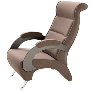 Кресло Деметрио 9Д (каркас венге, м/э коричневый) в Уссурийске