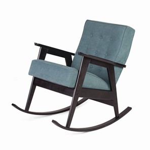 Кресло-качалка Ретро (венге / RS 29 - бирюзовый) в Артеме