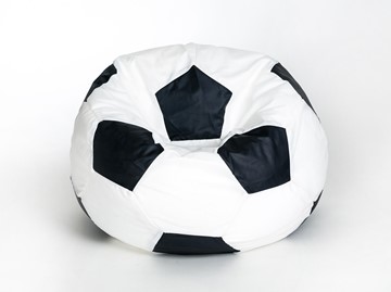 Кресло-мешок Мяч малый, бело-черный в Артеме