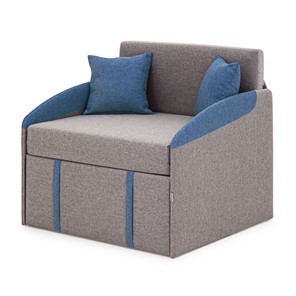Кресло-кровать Polto серо-коричневый/джинс (рогожка) в Артеме