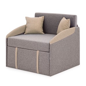 Кресло-кровать Polto серо-коричневый/песочный (рогожка) в Артеме