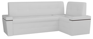 Раскладной кухонный диван Деметра угловой, Белый (экокожа) в Артеме
