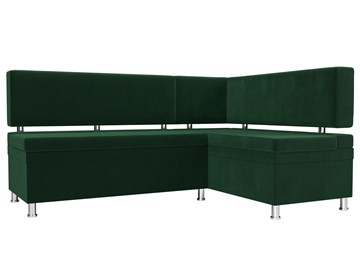 Кухонный диван Стайл угловой, Зеленый (велюр) в Артеме