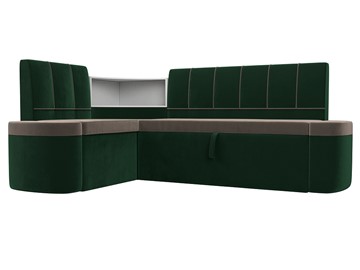 Кухонный диван Тефида, Коричневый\Зеленый (Велюр) в Уссурийске