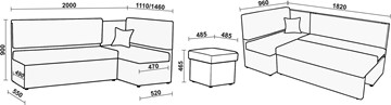 Кухонный угловой диван Нео КМ 3 с механизмом 2000*1110 во Владивостоке - предосмотр 20
