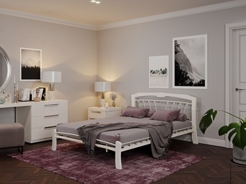Спальная кровать Муза 4 Лайт, 1600, белый в Уссурийске