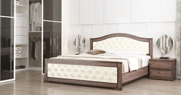 Кровать двуспальная СВ-Стиль Стиль 3, 160х200, кожзам, с основанием в Находке