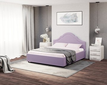 Спальная кровать Vintage 160х200, Велюр (Forest 741 Светло-фиолетовый) во Владивостоке