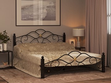 Спальная кровать Гарда 3, 160х200, черная в Уссурийске