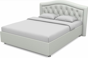 Полутороспальная кровать Луиза 1400 с основанием (Nitro White) в Артеме
