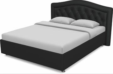 Кровать 1.5-спальная Луиза 1400 с основанием (Nitro Black) во Владивостоке