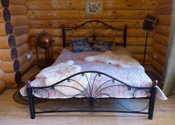 Кровать 2-спальная Фортуна 2, 1600, черный/черный во Владивостоке