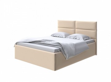 Двухспальная кровать Clever 200х200 без кроватного основания Экокожа (Бежевый) во Владивостоке