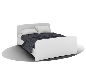 Двуспальная кровать Вега Кр-08 1600 с плоским основанием (Белый древесный) в Артеме