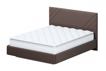 Кровать в спальню №2 (универсальная 1,6х2,0) серия №2, венге/венге ткань/лайн венге ткань во Владивостоке