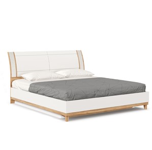 Кровать в спальню Бари 1800 с подъёмным механизмом Дуб Золотой/Белый ЛД 698.220 в Артеме