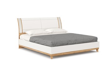 Кровать спальная Бари 1800 с кроватным основанием Дуб Золотой/Белый ЛД 698.220 во Владивостоке