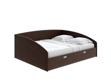 Двуспальная кровать Bono 160х200, Рогожка (Levis 37 Шоколад) во Владивостоке