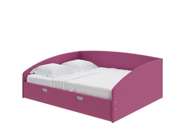 Кровать в спальню Bono 160х200, Рогожка (Savana Berry) в Артеме