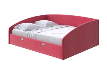 Спальная кровать Bono 180х200, Велюр (Forest 13 Красный) во Владивостоке