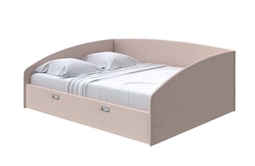 Спальная кровать Bono 180х200, Велюр (Scandi Cotton 4 Бежевый) во Владивостоке