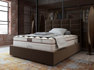 Кровать двуспальная Chocolate Compact/Island M 160х200, Микровелюр (Manhattan Лесной каштан) в Артеме