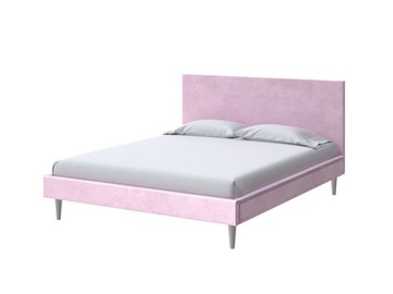 Кровать двуспальная Claro 160х200, Велюр (Teddy Розовый фламинго) во Владивостоке