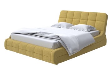 Спальная кровать Corso-6 140x200, Рогожка (Firmino Канареечный) во Владивостоке