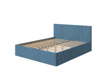 Кровать с мягким изголовьем Helix Plus 160х200, Велюр (Monopoly Прованский синий (792)) во Владивостоке
