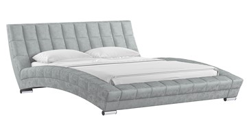 Кровать в спальню Оливия 160 арт. Дарлинг грей сандал (светло-серый) с основанием в Артеме