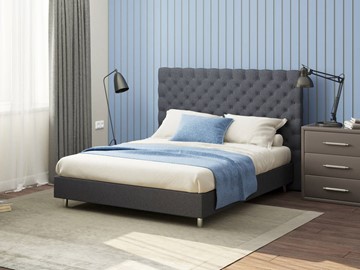 Двуспальная кровать Proson Paris Boxspring Standart 200х200, Рогожка (Savana Grey (серый)) во Владивостоке