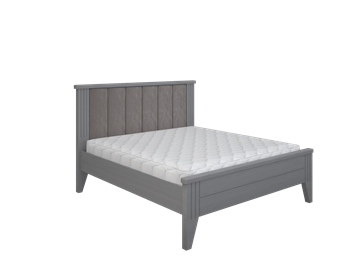 Кровать двуспальная с мягкой спинкой Боринское Верона 1400, Серый в Артеме