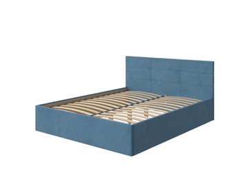 Кровать с мягким изголовьем Vector Plus 160х200, Велюр (Monopoly Прованский синий (792)) во Владивостоке