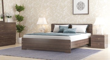 Спальная кровать СВ-Стиль Золушка, 140х200 с основанием, венге в Артеме