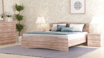 Кровать двуспальная СВ-Стиль Лира, 160х200 с основанием, сонома в Уссурийске
