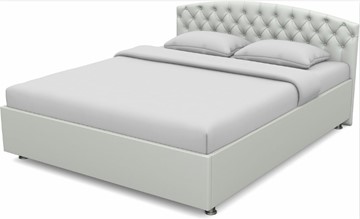 Кровать полутороспальная Пальмира 1400 с основанием (Nitro White) в Артеме